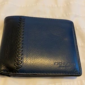 Coach Men’s Blue And Black  Wallet